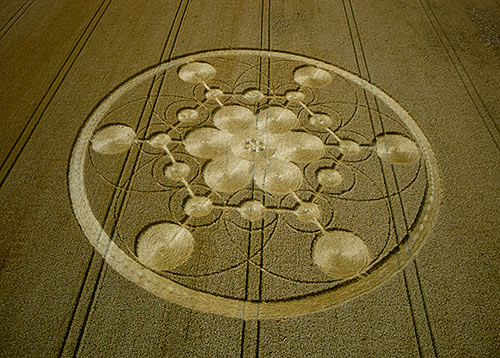 Scrope Wood, Wiltshire crop circle, aerial photo 3