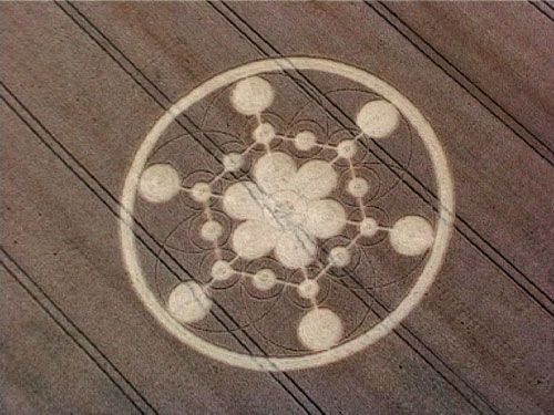 Scrope Wood, Wiltshire crop circle, aerial photo 4