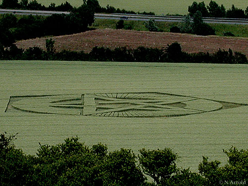 Sharpenhoe, Bedfordshire crop circle, aerial photo 3