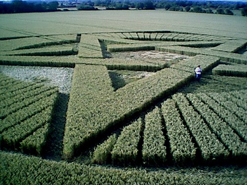Sharpenhoe, Bedfordshire crop circle, aerial photo 5