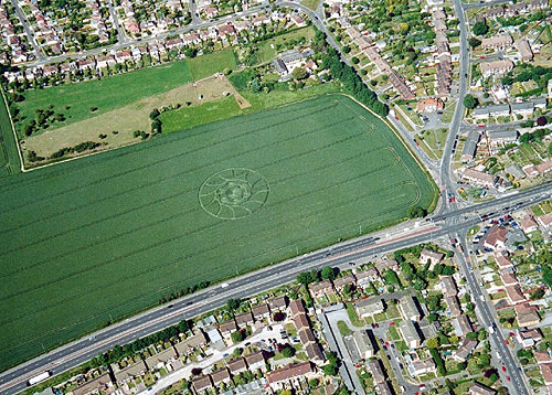 Halewick Lane, Sussex crop circle, aerial photo 4