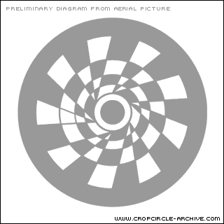 Tan Hill, Wiltshire crop circle, aerial photo 7