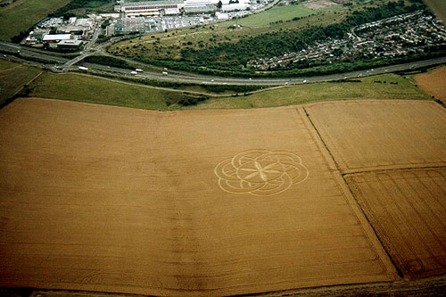 Tegdown Hill, Sussex crop circle, aerial photo 3