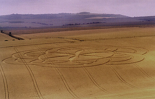 Tegdown Hill, Sussex crop circle, aerial photo 4