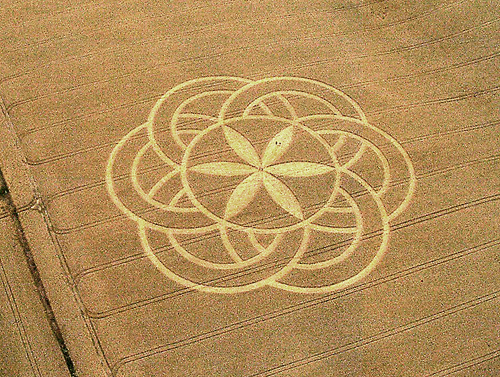 Tegdown Hill, Sussex crop circle, aerial photo 2