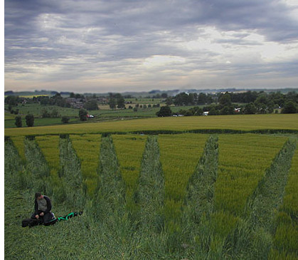 Waden Hill, Wiltshire crop circle, aerial photo 5