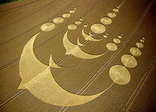 Walkers Hill, Wiltshire crop circle, aerial photo 2