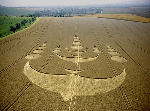 Walkers Hill, Wiltshire crop circle, aerial photo 3