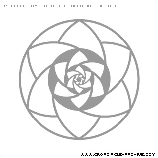 West Overton, Wiltshire crop circle, aerial photo 4