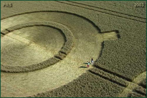Avebury Stone Avenue, Wiltshire crop circle, aerial photo 7