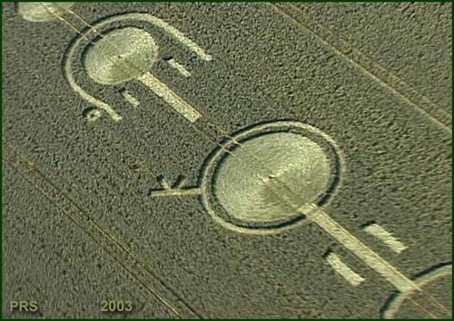 Avebury Stone Avenue, Wiltshire crop circle, aerial photo 8