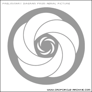 Windmill Hill (2), Wiltshire crop circle, aerial photo 16