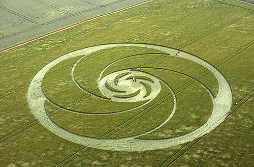 Windmill Hill (2), Wiltshire crop circle, aerial photo 3