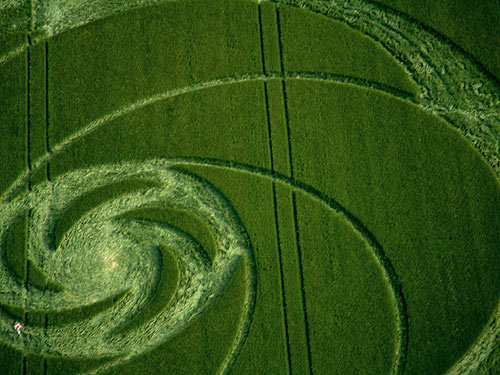 Windmill Hill (2), Wiltshire crop circle, aerial photo 4