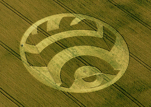 Woodborough Hill, Wiltshire crop circle, aerial photo 3