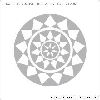 Etchilhampton Hill, Wiltshire crop circle, aerial photo 22