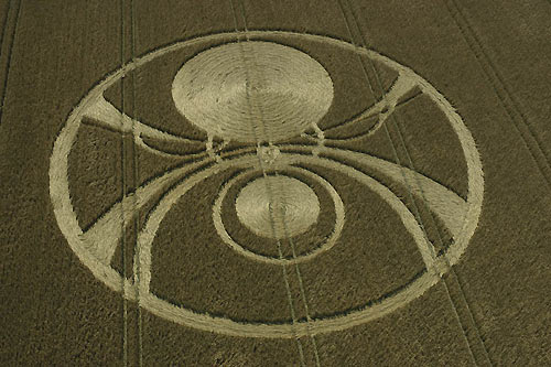 Etchilhampton Hill (2), Wiltshire crop circle, aerial photo 4