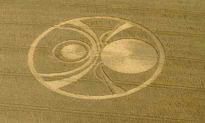 Etchilhampton Hill (2), Wiltshire crop circle, aerial photo 5