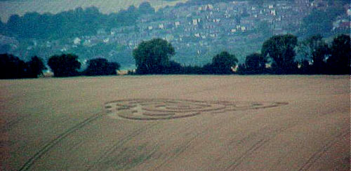 Nashenden Farm, Kent crop circle, aerial photo 3