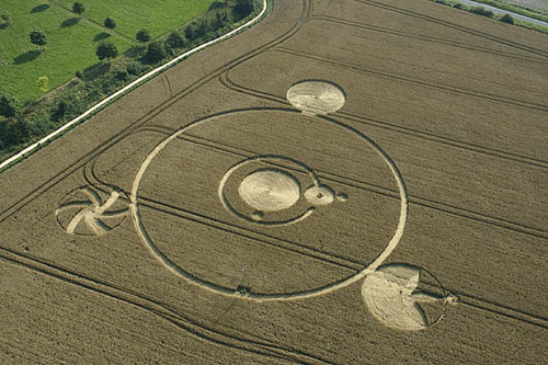 Patney, Wiltshire crop circle, aerial photo 2