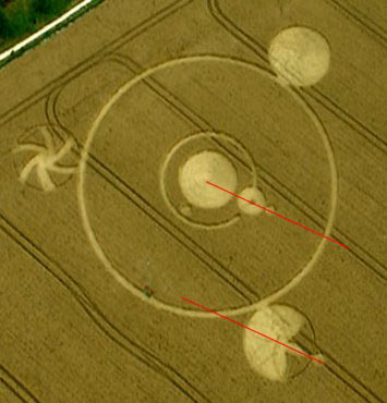 Patney, Wiltshire crop circle, aerial photo 4