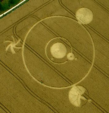 Patney, Wiltshire crop circle, aerial photo 3