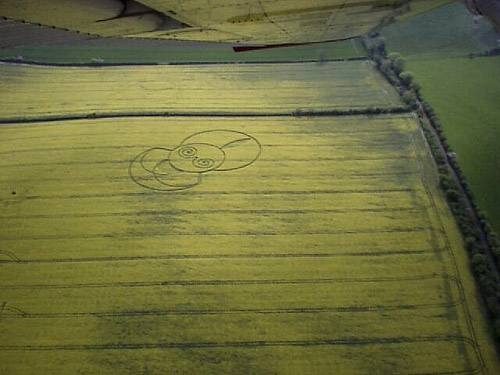 Icknield Way, Hertfordshire crop circle, aerial photo 3