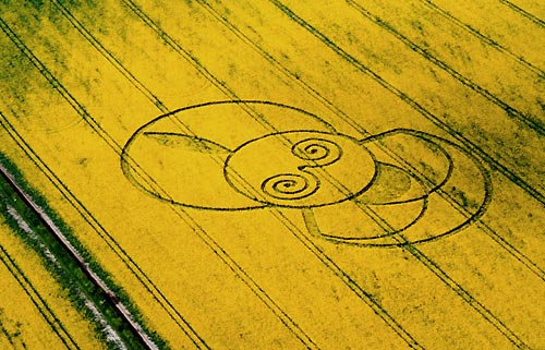 Icknield Way, Hertfordshire crop circle, aerial photo 2