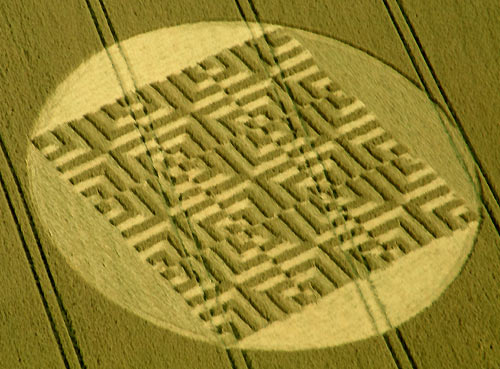 Savernake Forest, Wiltshire crop circle, aerial photo 2