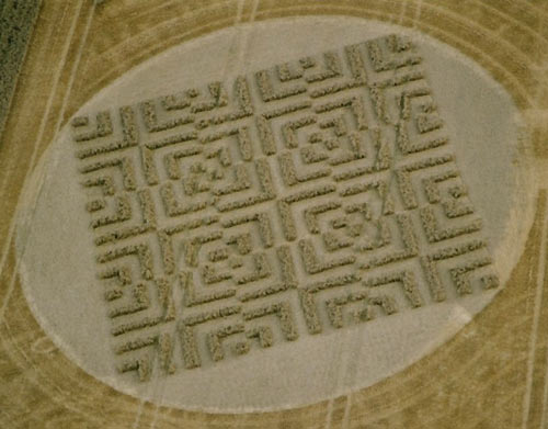 Savernake Forest, Wiltshire crop circle, aerial photo 4