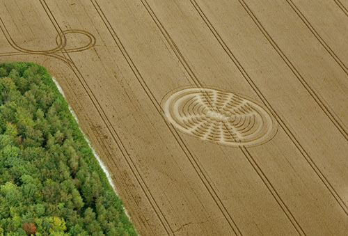 Shalbourne, Wiltshire crop circle, aerial photo 2