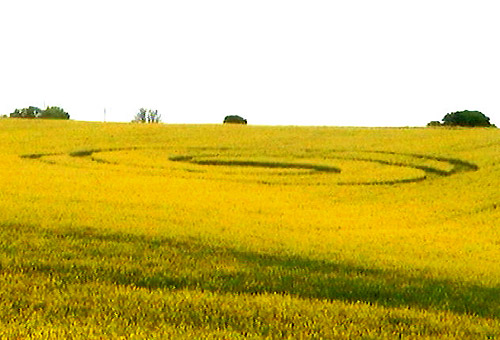 Tegdown Hill, Sussex crop circle, aerial photo 3