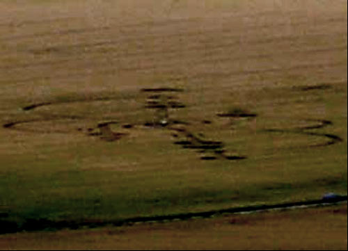 Bury Farm, Hertfordshire crop circle, aerial photo 7