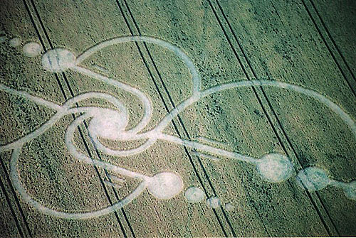 Bury Farm, Hertfordshire crop circle, aerial photo 2