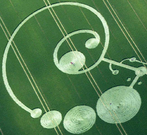 East Field, Wiltshire crop circle, aerial photo 3