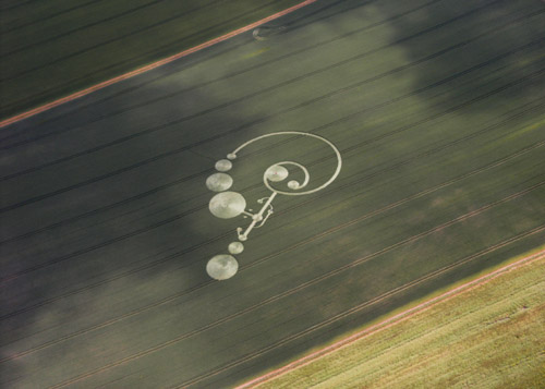 East Field, Wiltshire crop circle, aerial photo 2