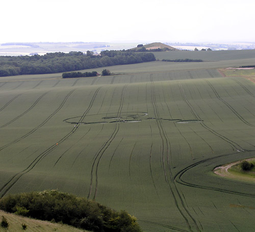 East Field, Wiltshire crop circle, aerial photo 11