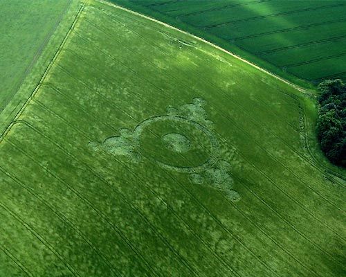 Falmer, Sussex crop circle, aerial photo 2