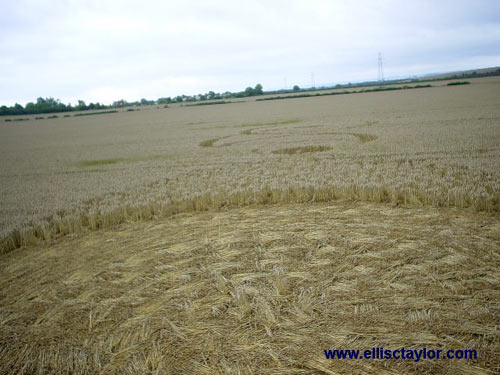 Garsington, Oxfordshire crop circle, aerial photo 2
