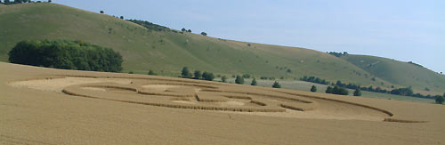 Golden Ball Hill, Wiltshire crop circle, aerial photo 5