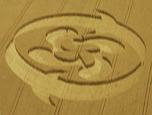 Golden Ball Hill, Wiltshire crop circle, aerial photo 6