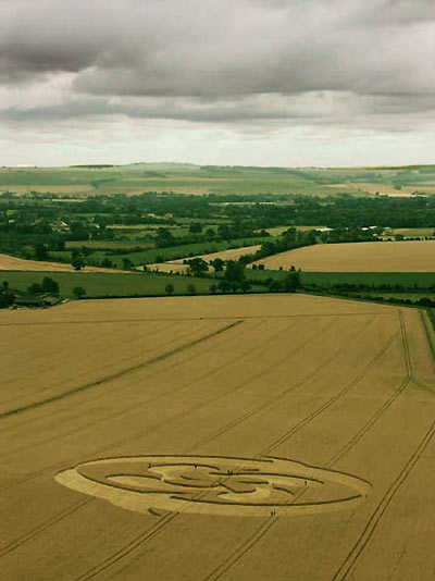 Golden Ball Hill, Wiltshire crop circle, aerial photo 7