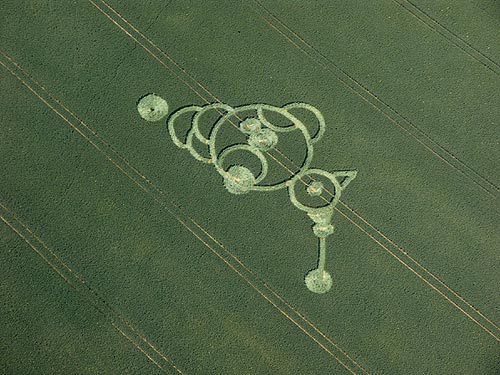 Gopher Wood, Wiltshire crop circle, aerial photo 2