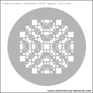 Lewisham Castle, Wiltshire crop circle, aerial photo 4