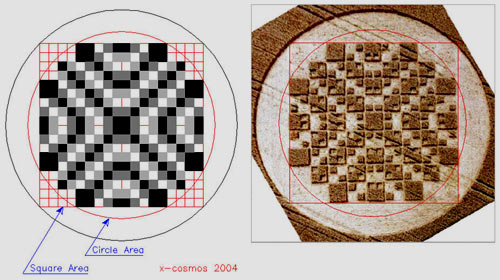 Lewisham Castle, Wiltshire crop circle, aerial photo 3