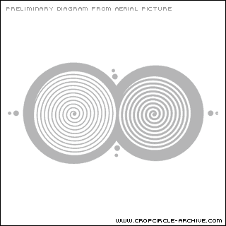 Fort Nelson, Hampshire crop circle, aerial photo 8