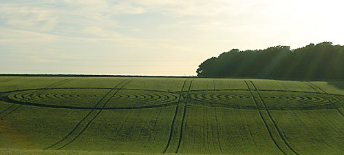 Fort Nelson, Hampshire crop circle, aerial photo 7