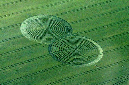 Fort Nelson, Hampshire crop circle, aerial photo 4