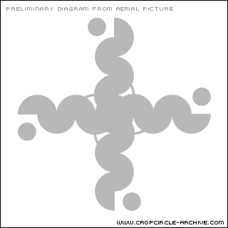 Pewsey White Horse (2), Wiltshire crop circle, aerial photo 14
