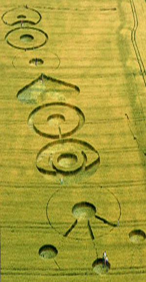 Pewsey White Horse (3), Wiltshire crop circle, aerial photo 12